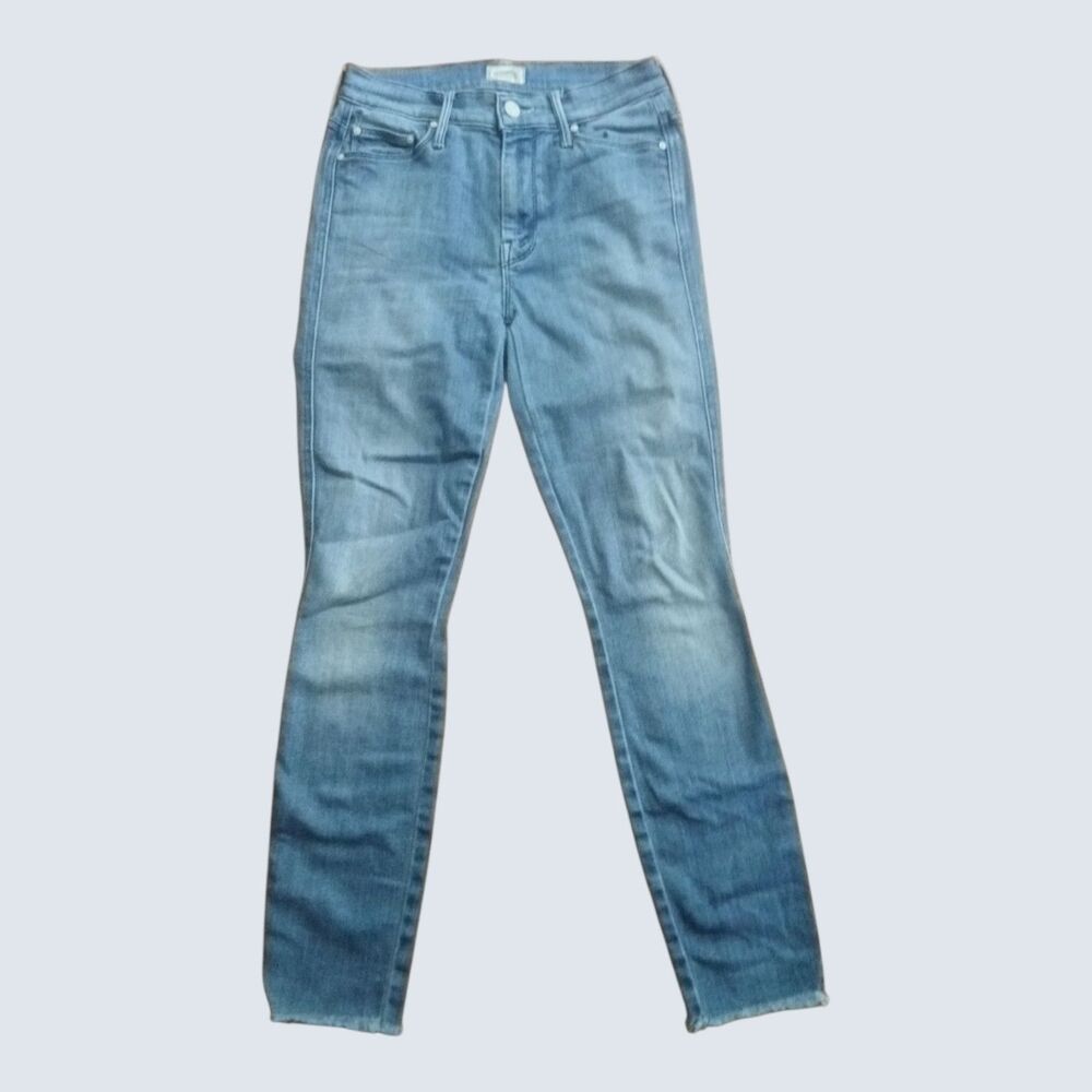 Mother Jeans Size 25 The Vamp Fray "Crack The Whip" Raw Hem Denim Ankle Jeans